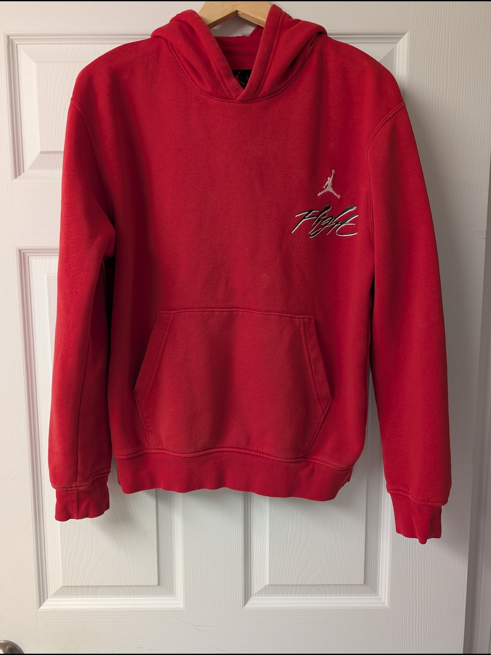 Jordan Flight Hoodie Red Mens Medium Small Jumpman Pullover Sweatshirt
